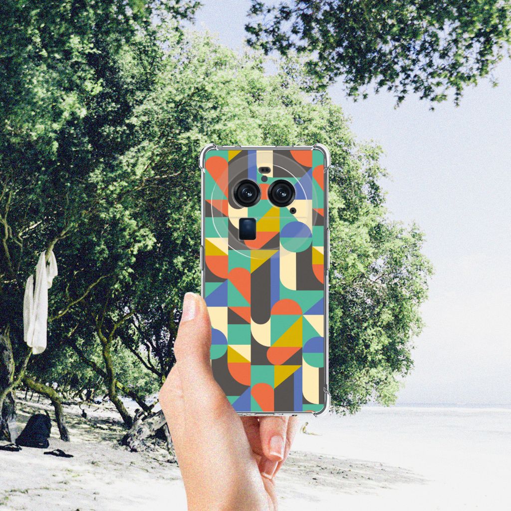 OPPO Find X6 Pro Doorzichtige Silicone Hoesje Funky Retro B2C Telecom