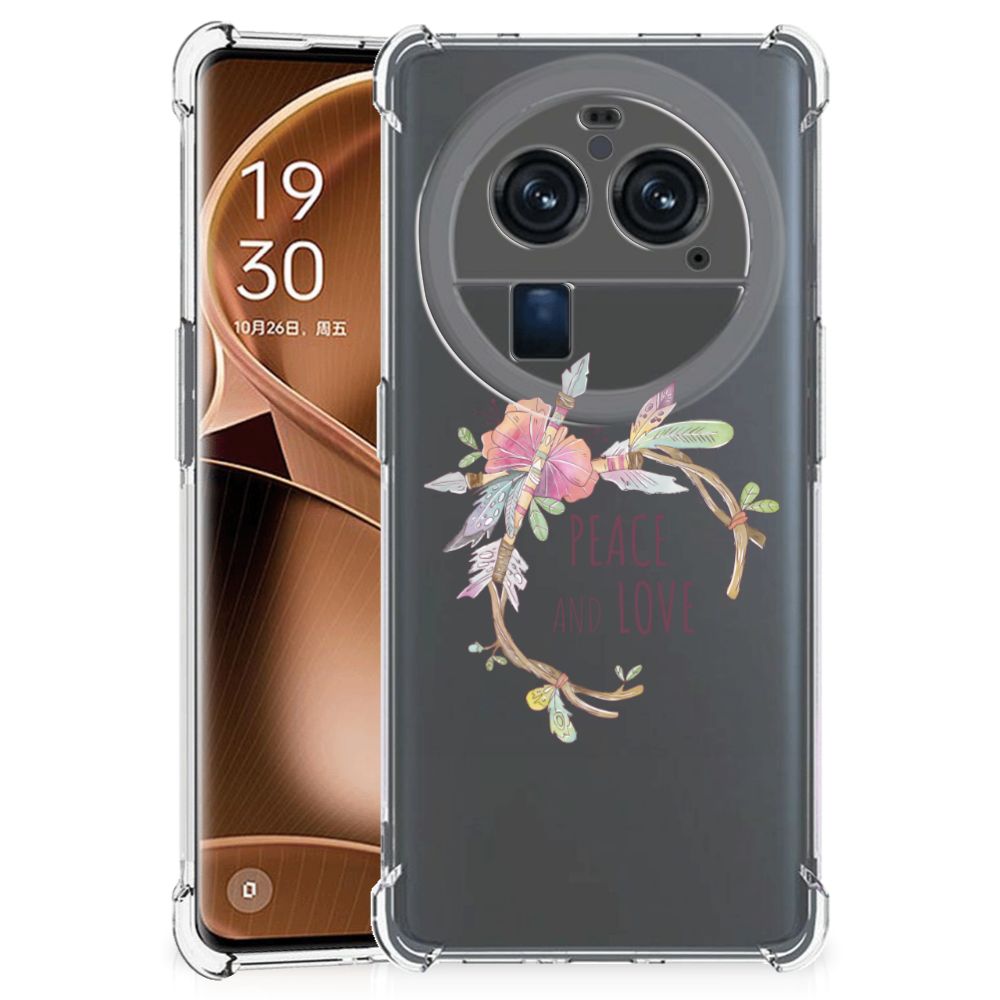 OPPO Find X6 Pro Stevig Bumper Hoesje Boho Text B2C Telecom