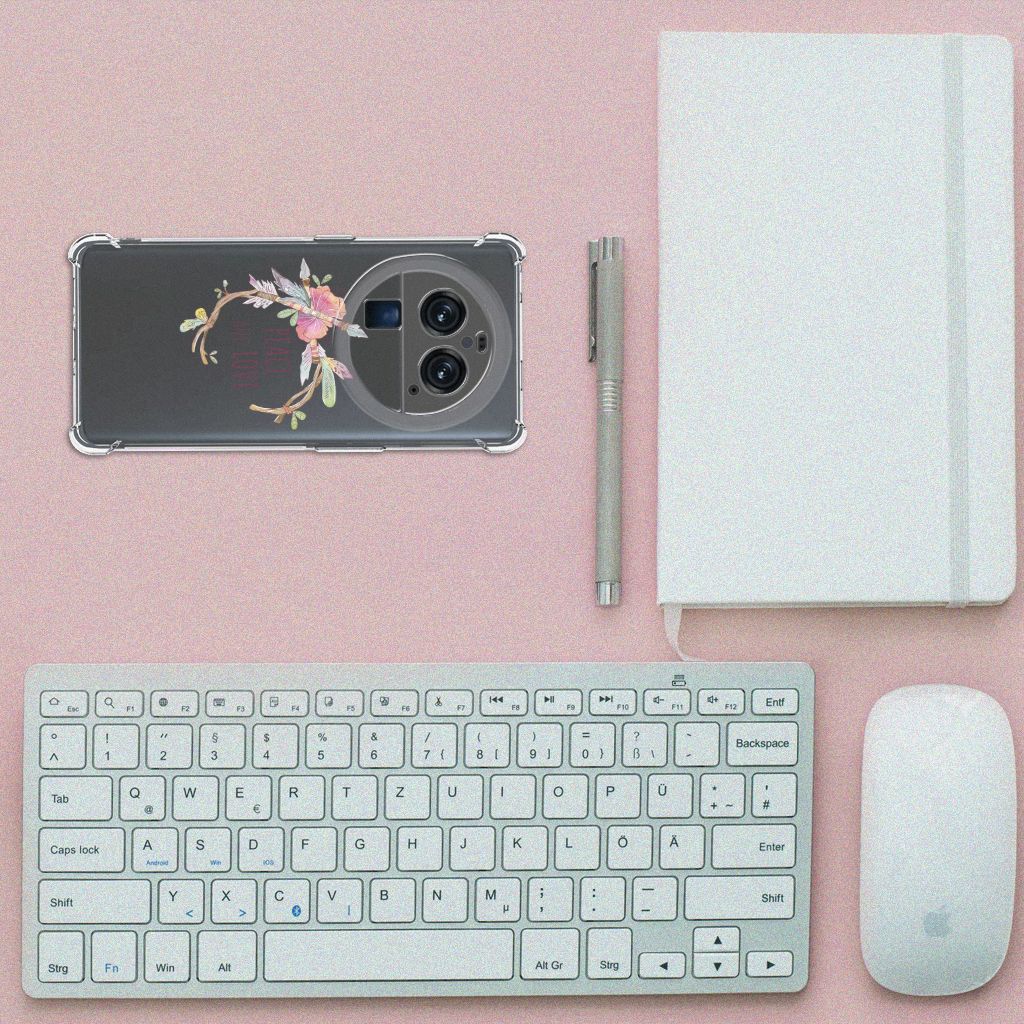 OPPO Find X6 Pro Stevig Bumper Hoesje Boho Text B2C Telecom