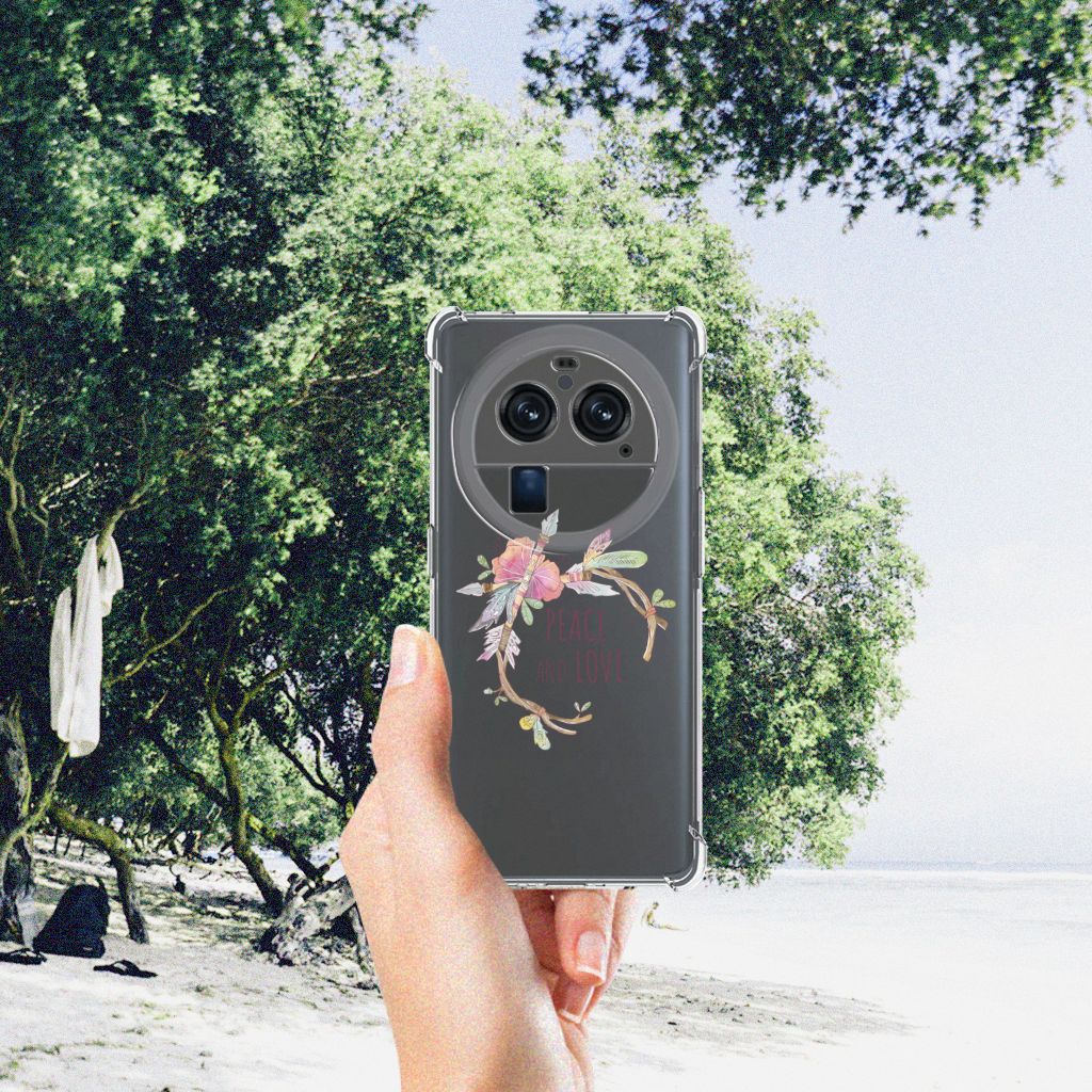 OPPO Find X6 Pro Stevig Bumper Hoesje Boho Text B2C Telecom