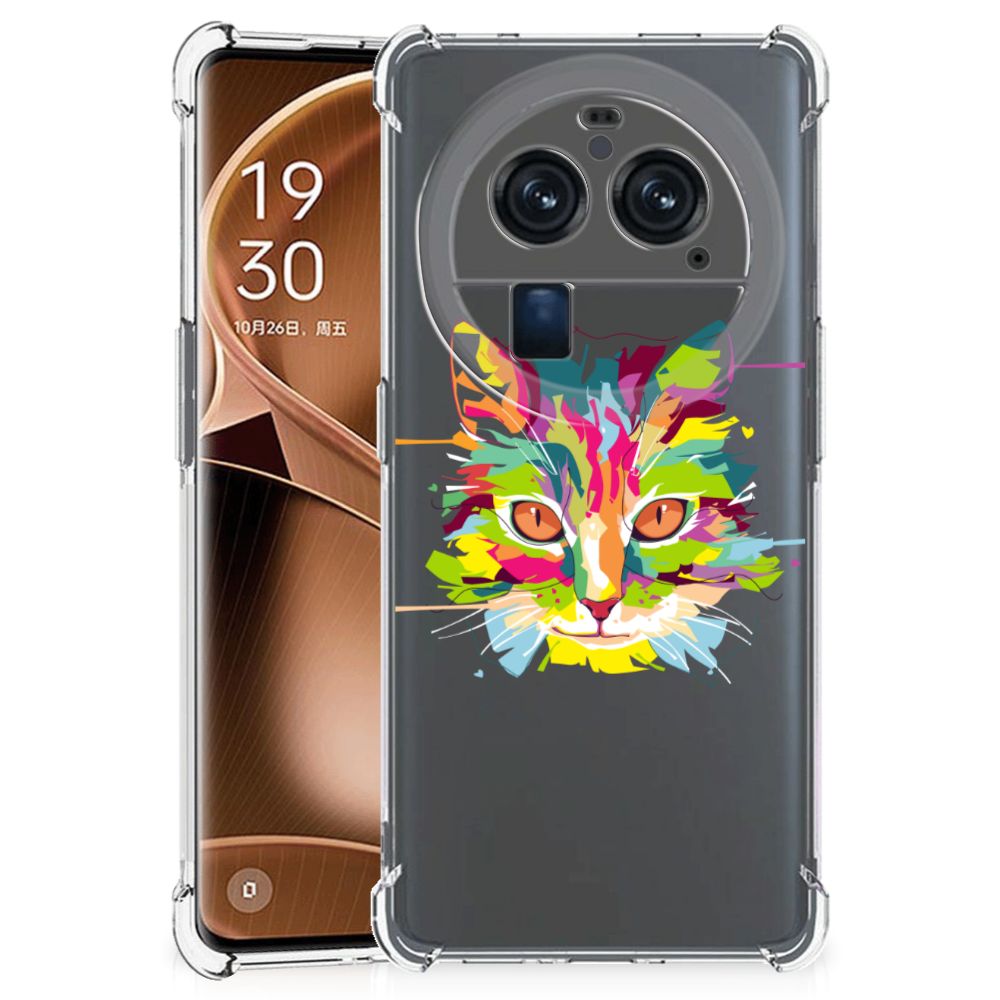 OPPO Find X6 Pro Stevig Bumper Hoesje Cat Color B2C Telecom