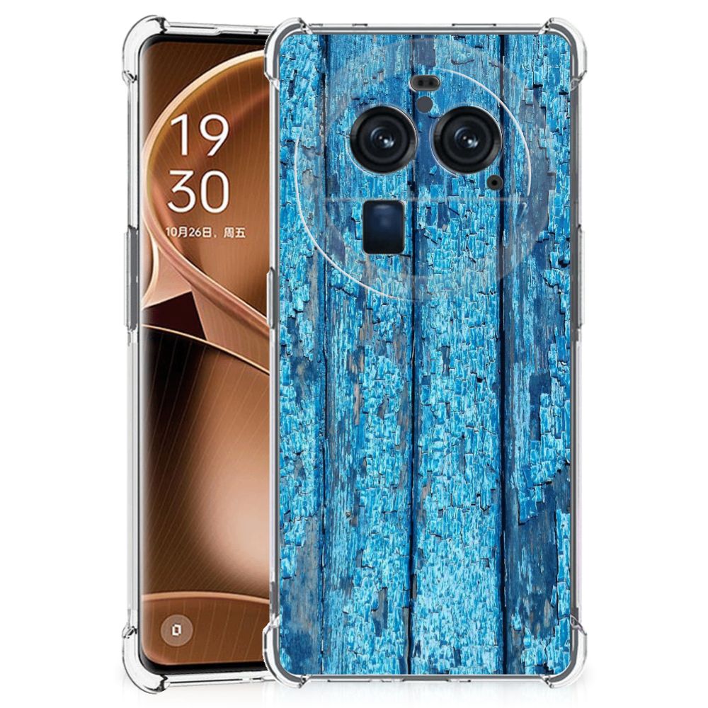 OPPO Find X6 Pro Stevig Telefoonhoesje Wood Blue B2C Telecom