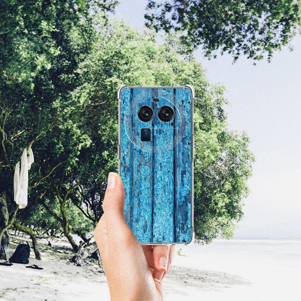 OPPO Find X6 Pro Stevig Telefoonhoesje Wood Blue B2C Telecom