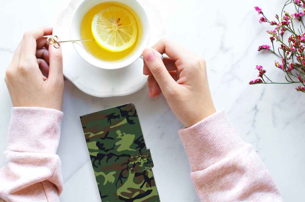 OPPO Find X6 Pro Telefoon Hoesje Army Dark camouflage print bovenhands