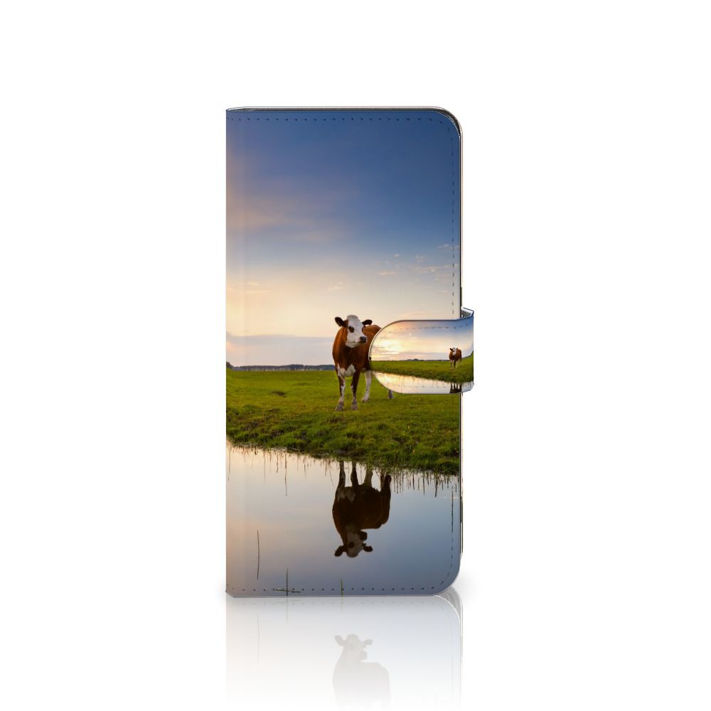 OPPO Find X6 Pro Telefoonhoesje met Pasjes Koe telefoonhoesje koeien weiland aanzicht