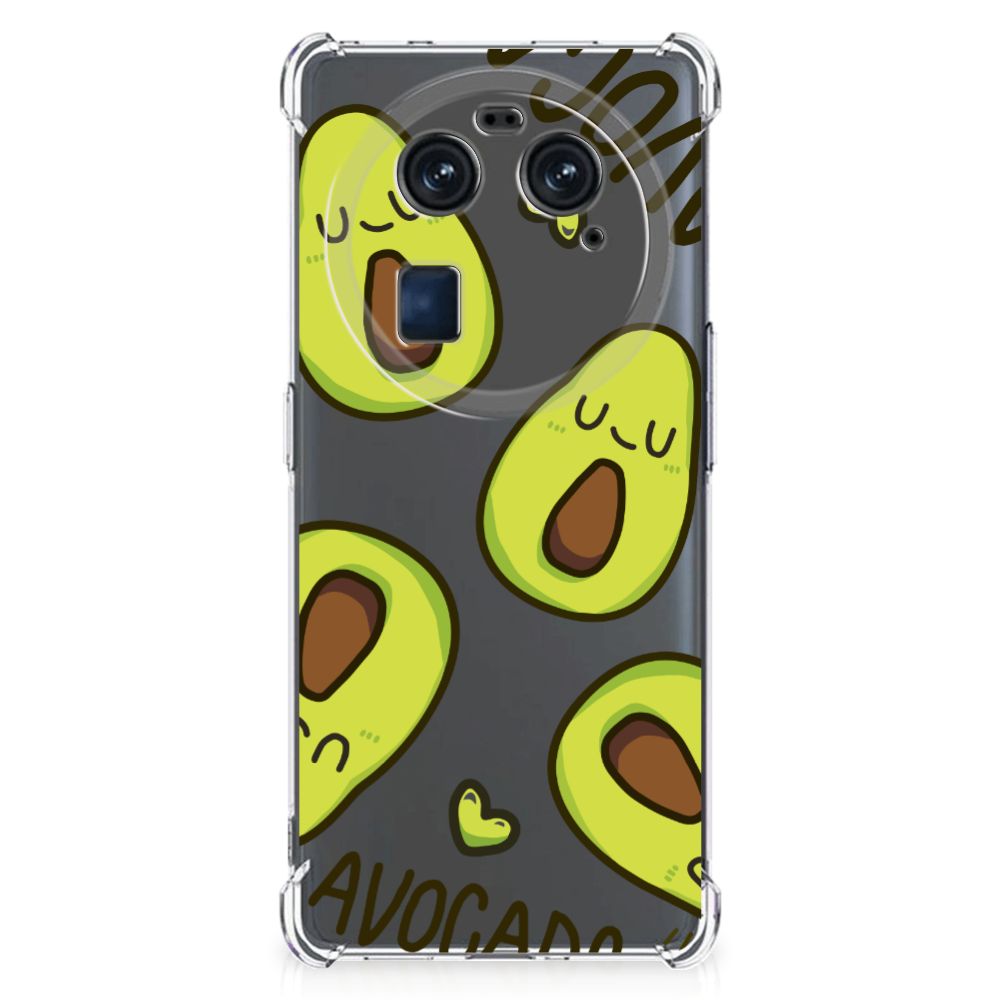 OPPO Find X6 Stevig Bumper Hoesje Avocado Singing gezicht