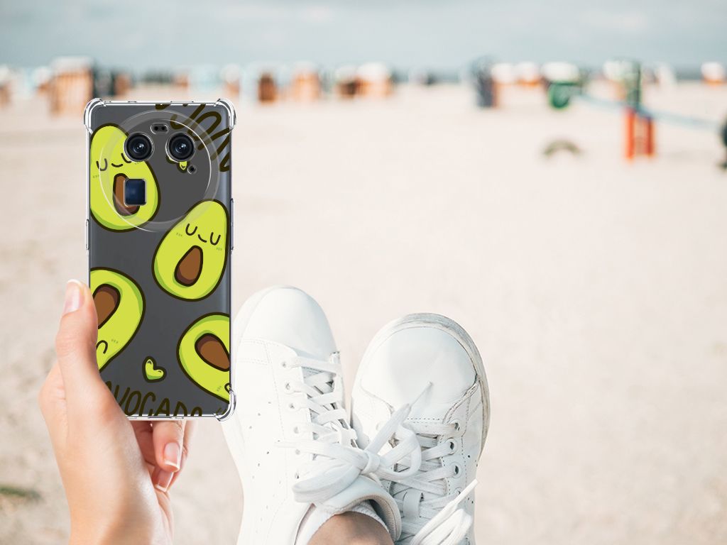 OPPO Find X6 Stevig Bumper Hoesje Avocado Singing hand smartphone strand