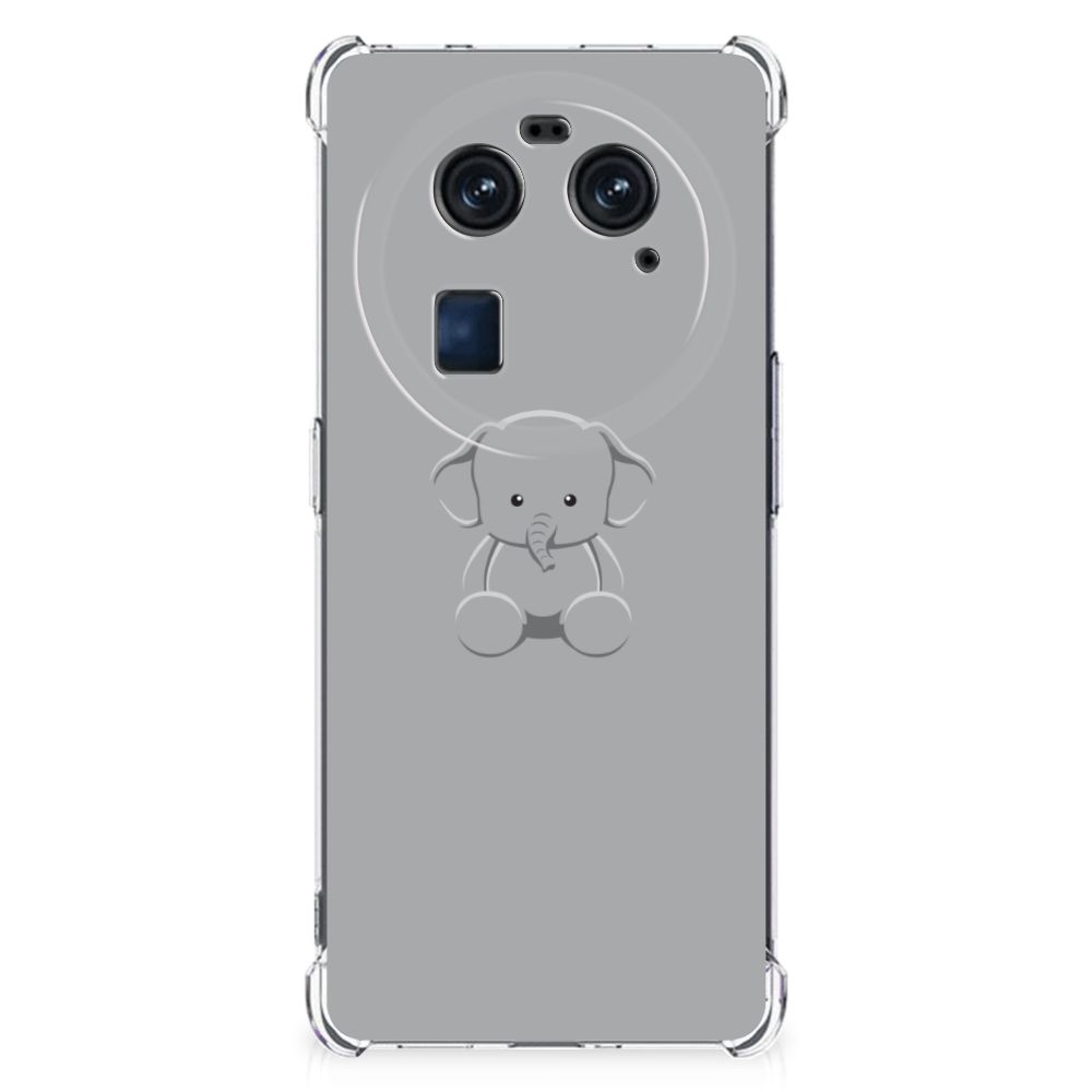OPPO Find X6 Stevig Bumper Hoesje Grijs Baby Olifant B2C Telecom