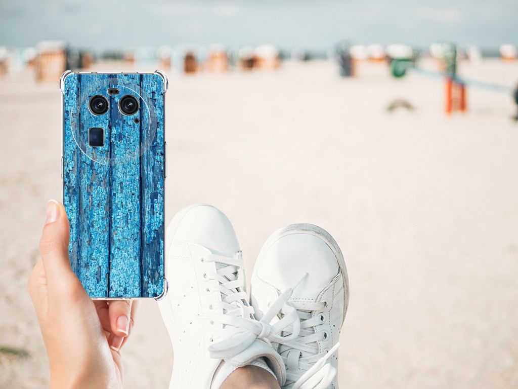 OPPO Find X6 Stevig Telefoonhoesje Wood Blue B2C Telecom