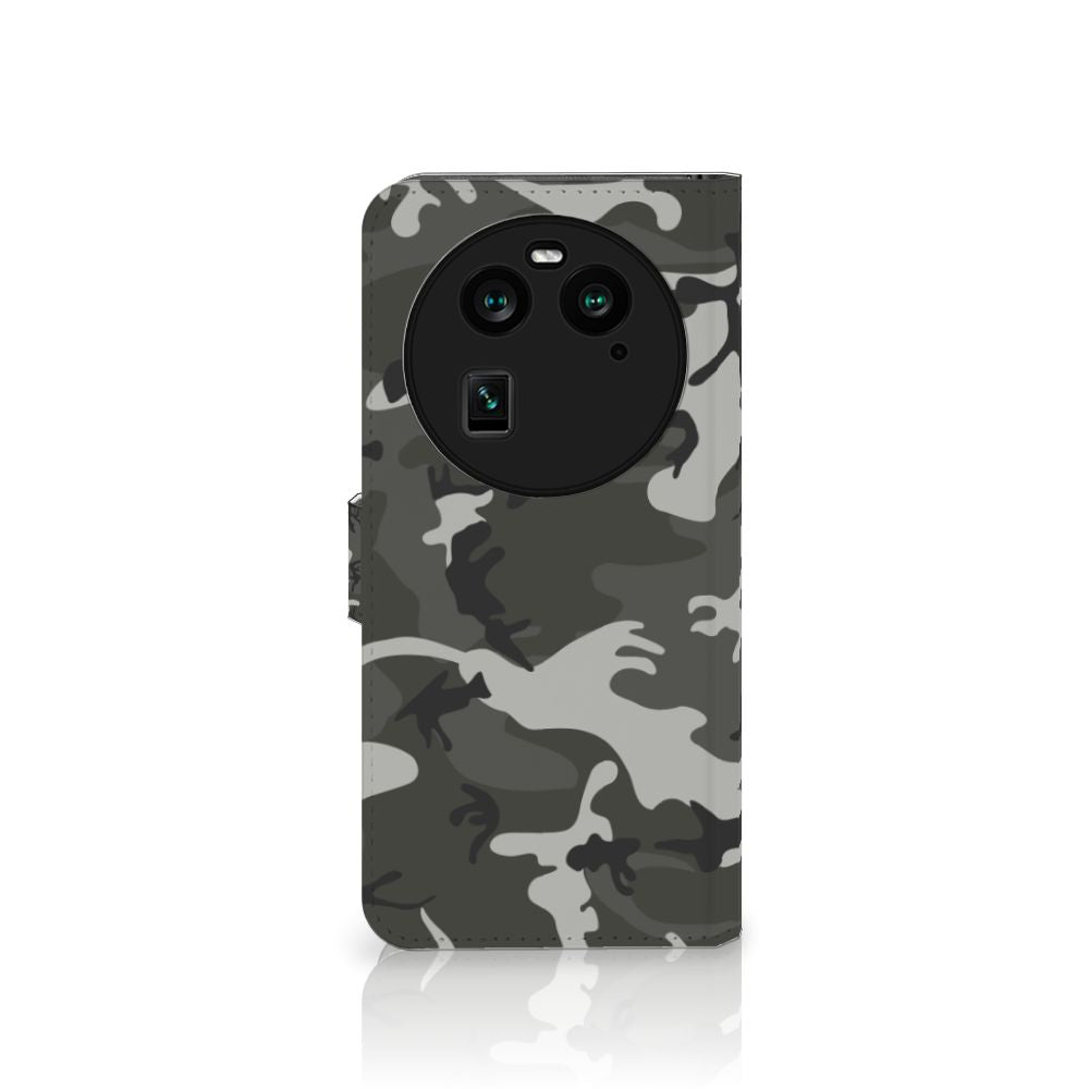 OPPO Find X6 Telefoon Hoesje Army Light telefoonhoesje camouflage design voorkant