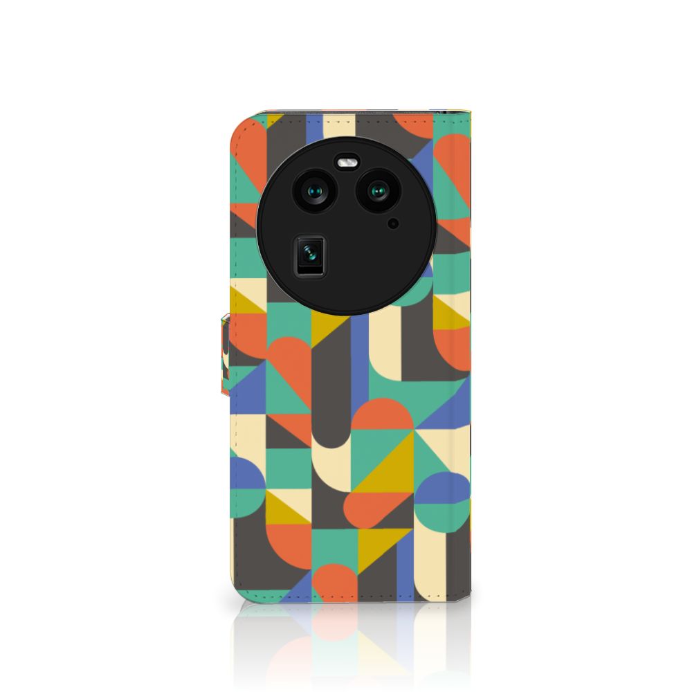 OPPO Find X6 Telefoon Hoesje Funky Retro telefoonhoesje retro design voorkant