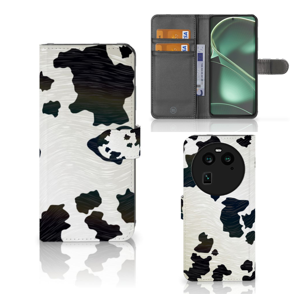 OPPO Find X6 Telefoonhoesje met Pasjes Koeienvlekken