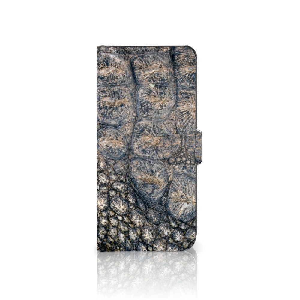 OPPO Find X6 Telefoonhoesje met Pasjes Krokodillenprint krokodillenprint vooraanzicht