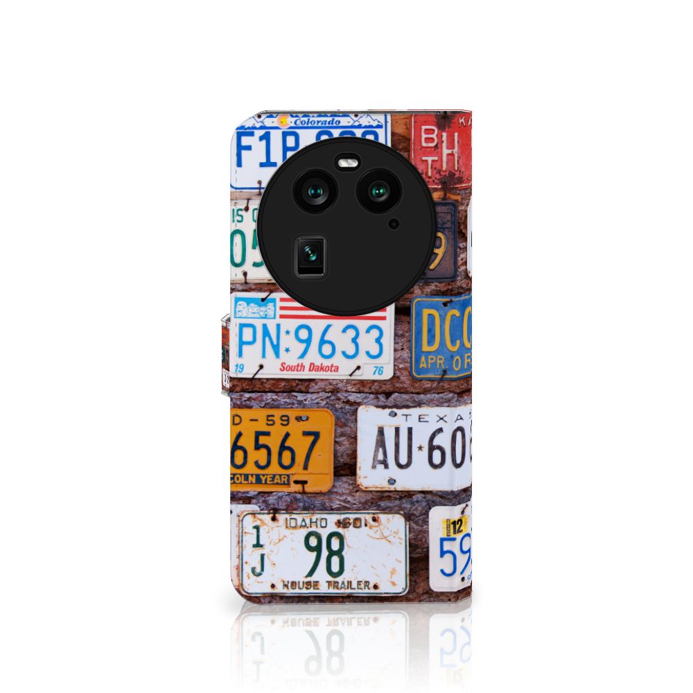 OPPO Find X6 Telefoonhoesje met foto Kentekenplaten telefoonhoesje kentekenplaten collage voorkant