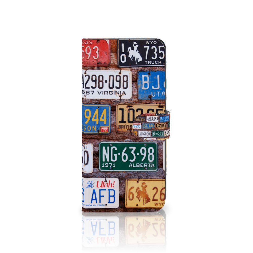 OPPO Find X6 Telefoonhoesje met foto Kentekenplaten designnaam collage aanzicht