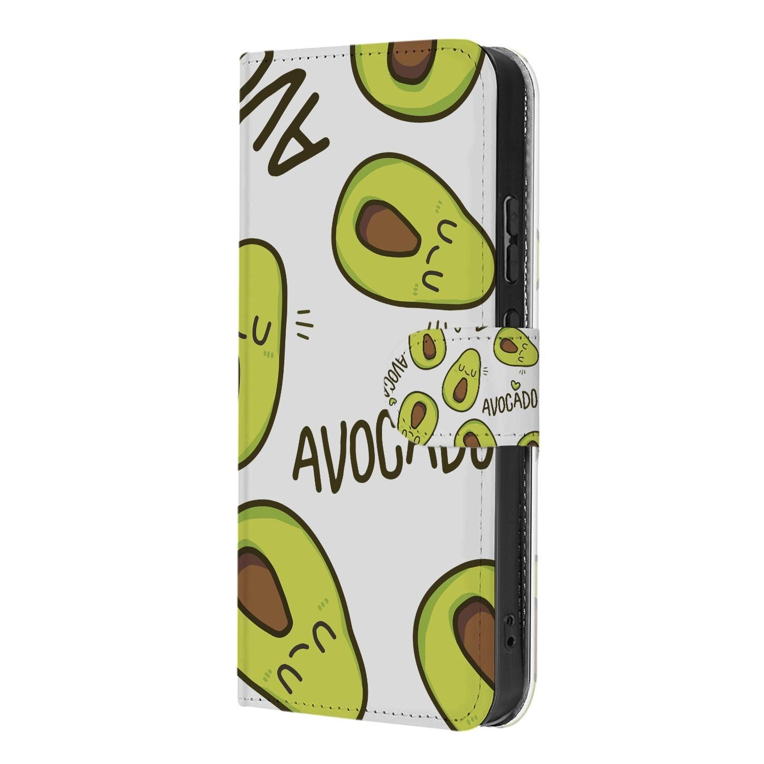 Portemonnee hoesje OPPO Reno15 Pro Avocado Singing met gesloten klep, vooraanzicht