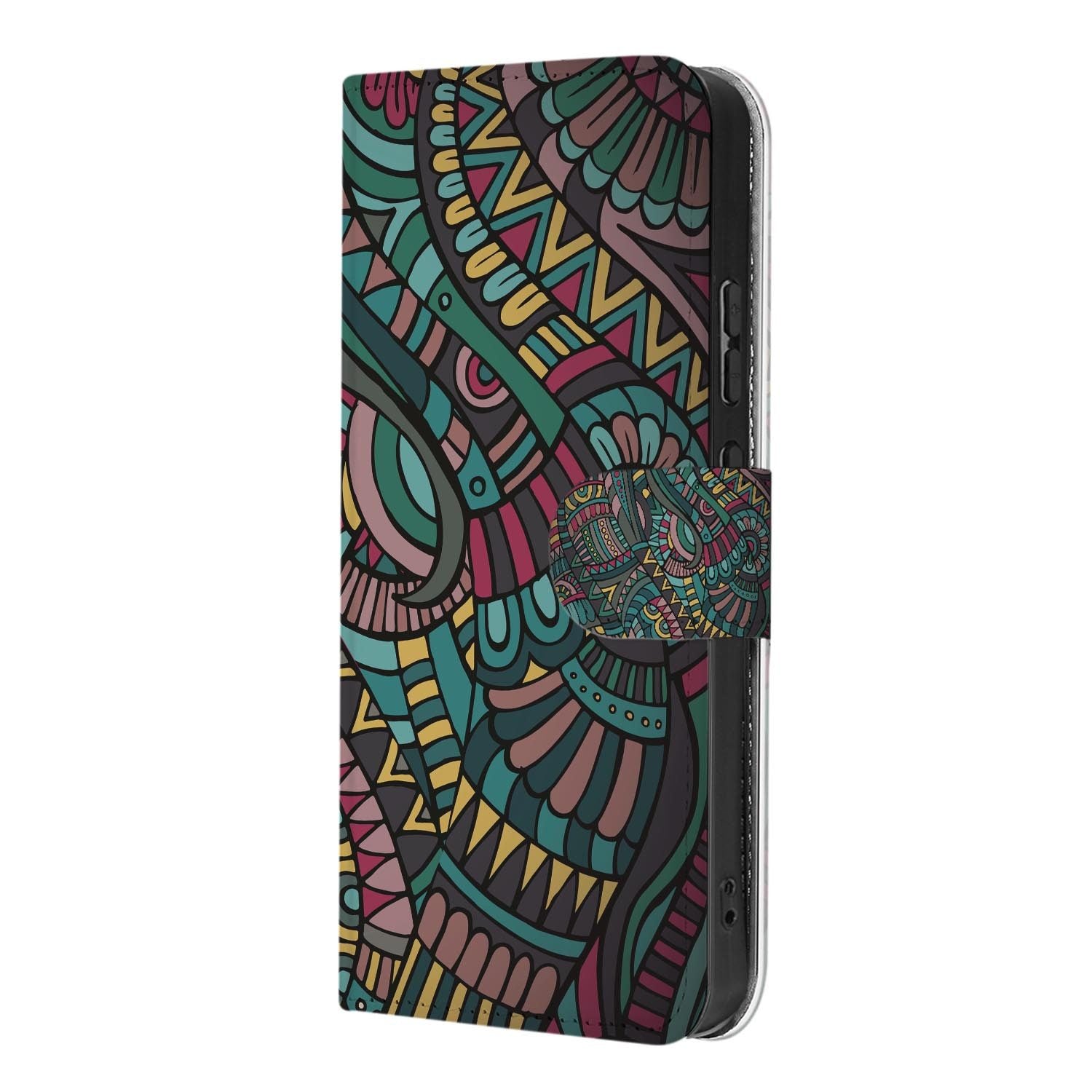 Portemonnee hoesje OPPO Reno15 Pro Aztec opengeklapt met pasjesvakken zichtbaar