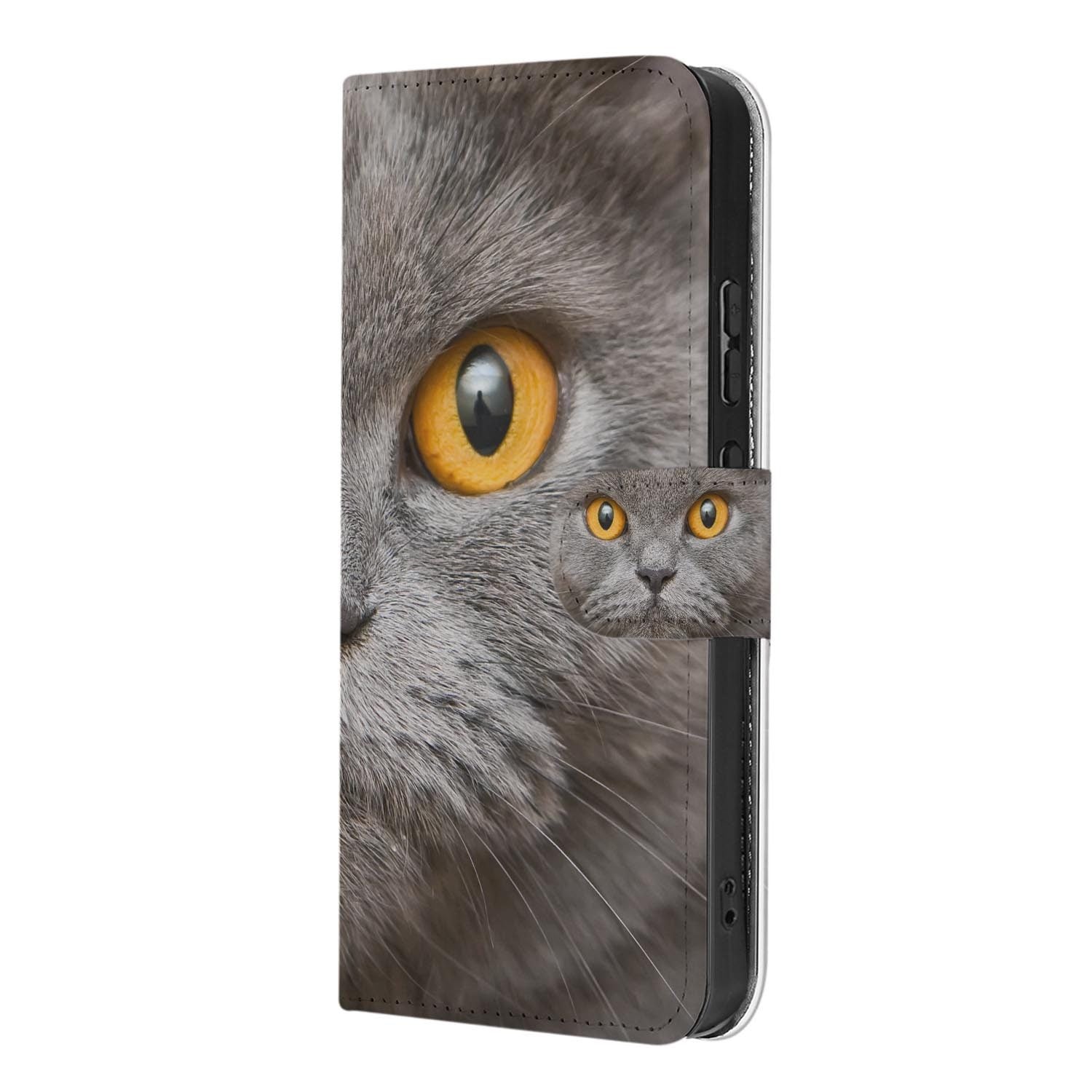 Bookcase hoesje OPPO Reno15 Pro Britse Korthaar met gesloten klep, vooraanzicht