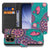 Book case hoesje OPPO Reno15 Pro Cirkels en Vlinders schuin aanzicht van de klep
