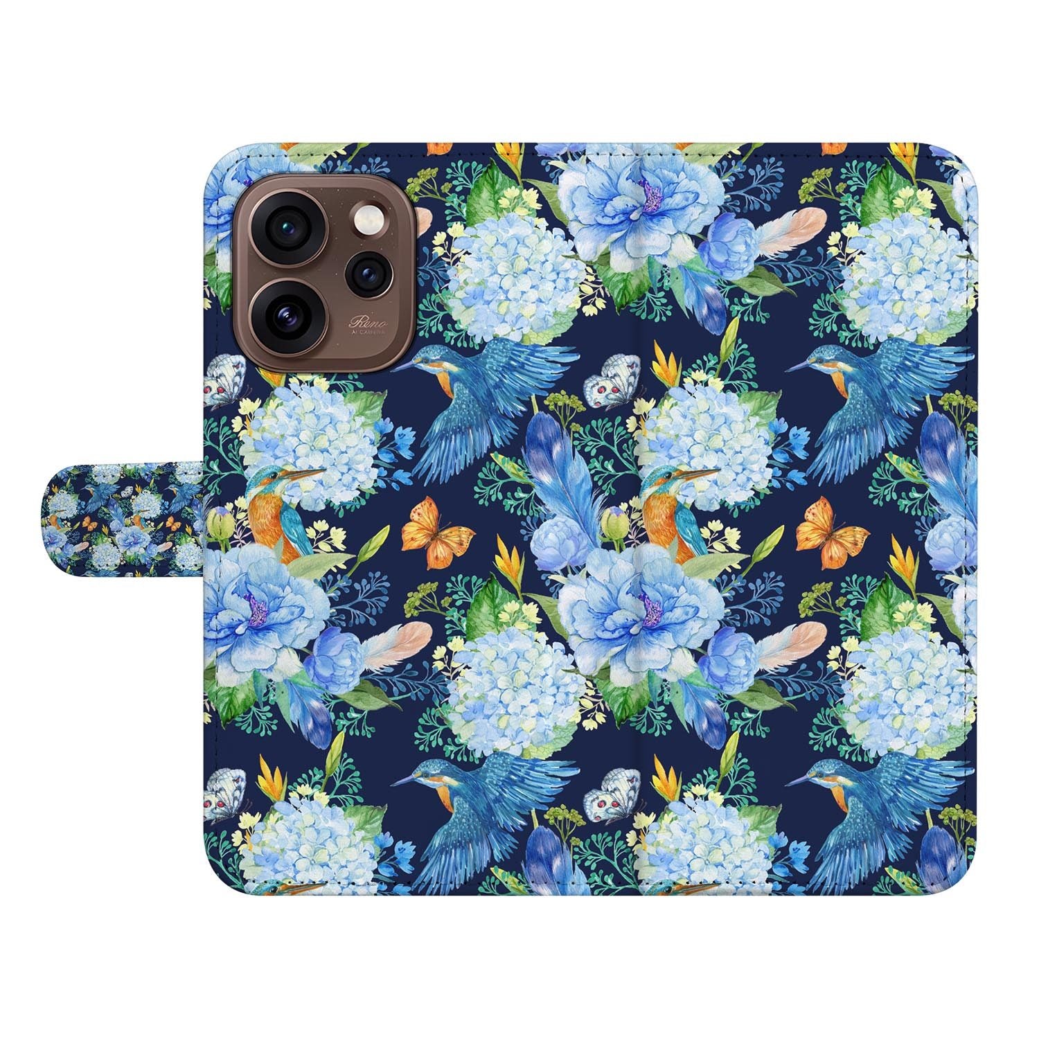 Book case hoesje OPPO Reno15 Pro IJsvogel achterzijde met camera-uitsparing
