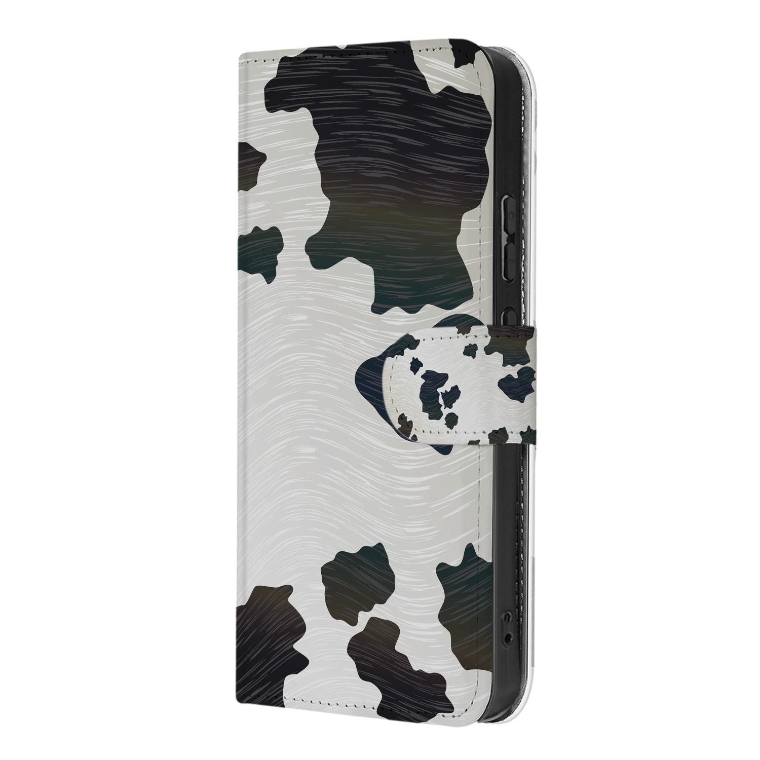 Wallet hoesje OPPO Reno15 Pro Koeienvlekken met gesloten klep, vooraanzicht