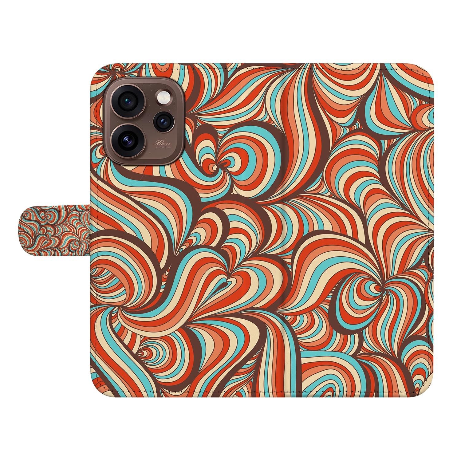 Book case hoesje OPPO Reno15 Pro Retro achterzijde met camera-uitsparing