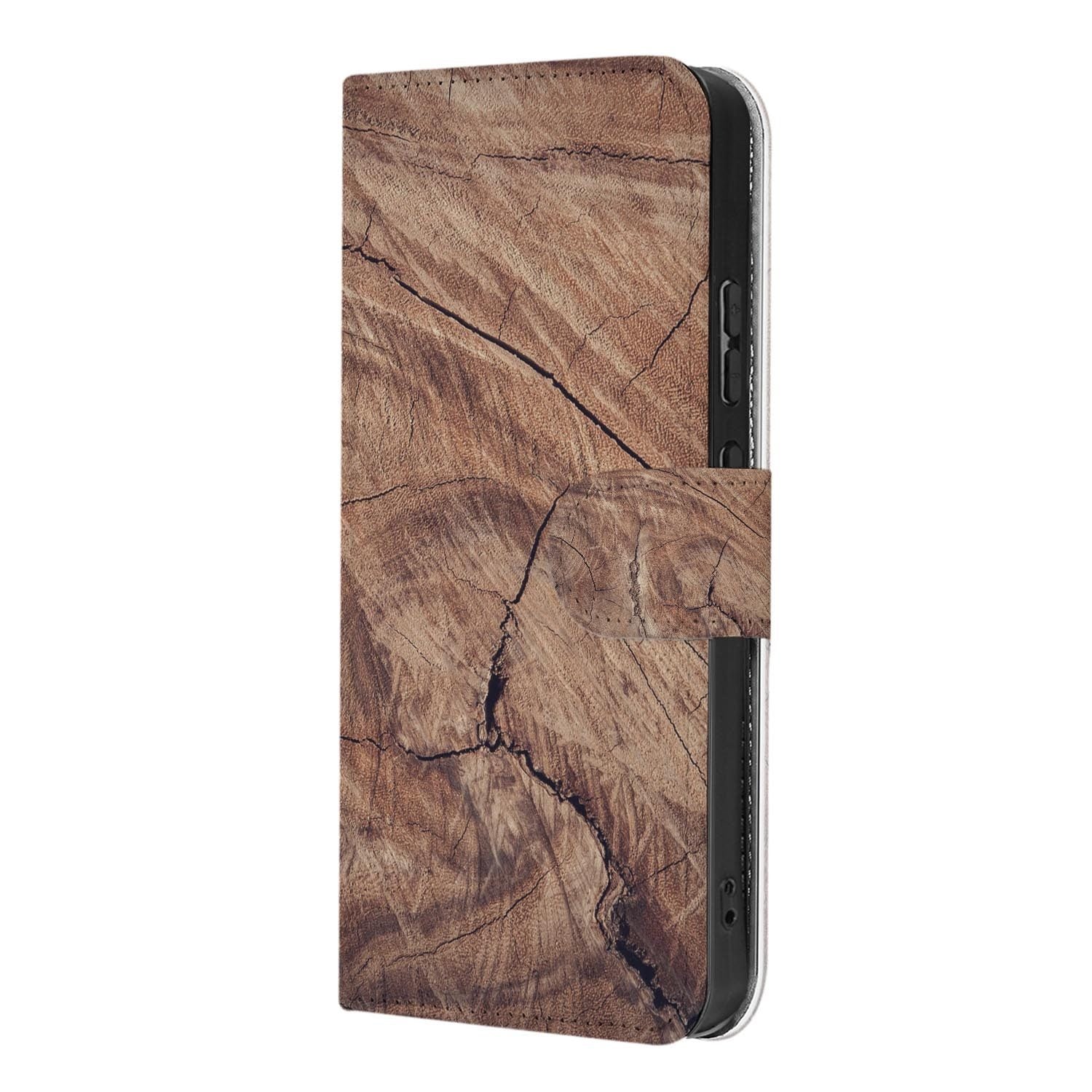 Bookcase hoesje OPPO Reno15 Pro Tree Trunk schuin aanzicht van de klep