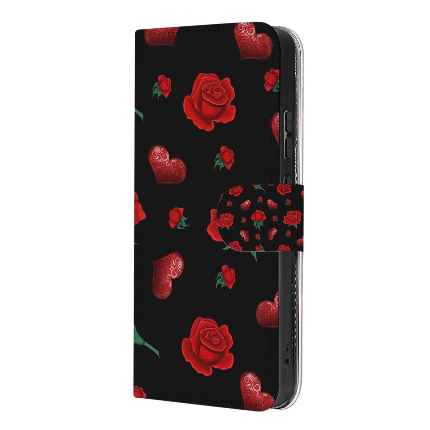 Portemonnee hoesje OPPO Reno15 Pro Valentine schuin aanzicht van de klep