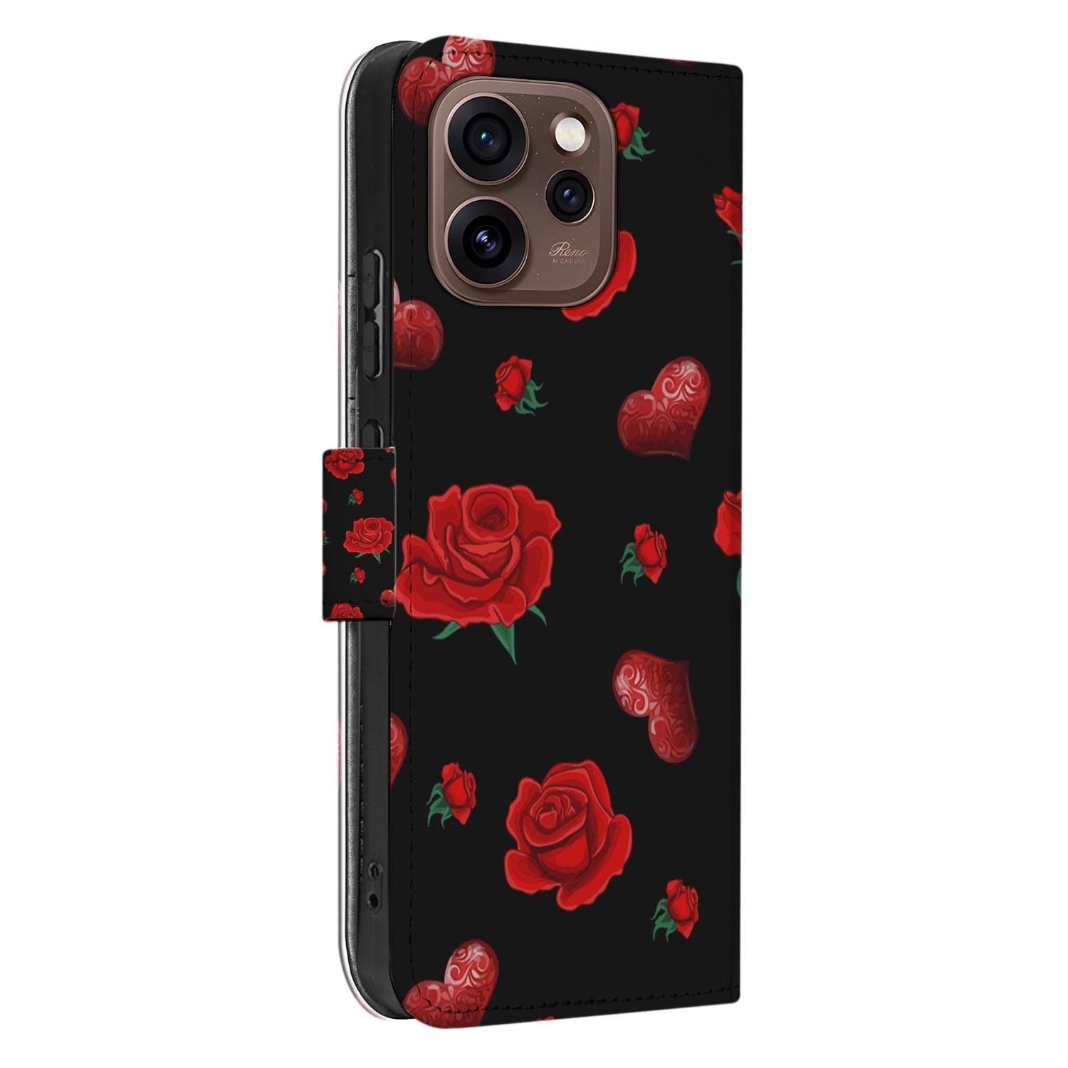 Portemonnee hoesje OPPO Reno15 Pro Valentine met gesloten klep, vooraanzicht
