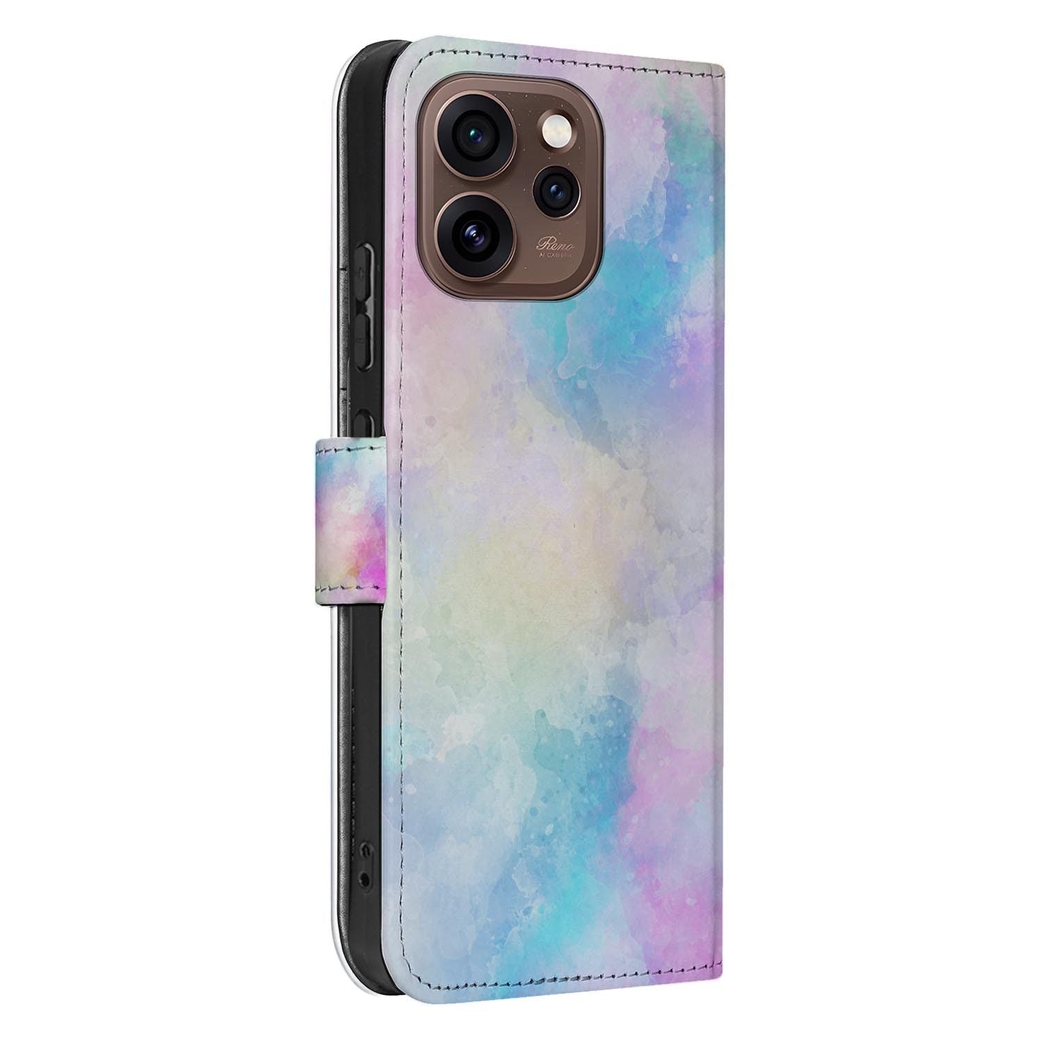 Book case hoesje OPPO Reno15 Pro Watercolor Light achterzijde met camera-uitsparing