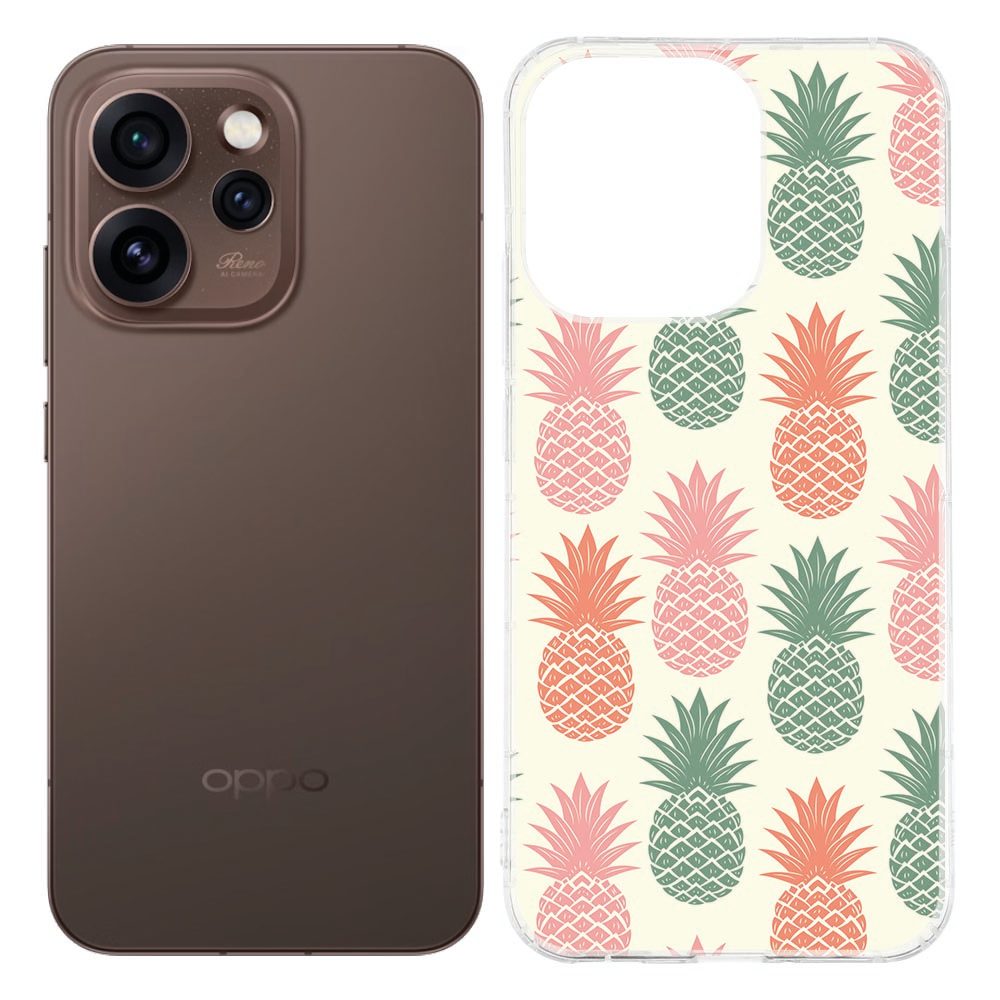 OPPO Reno15 Pro Siliconen hoesje Back cover Ananas