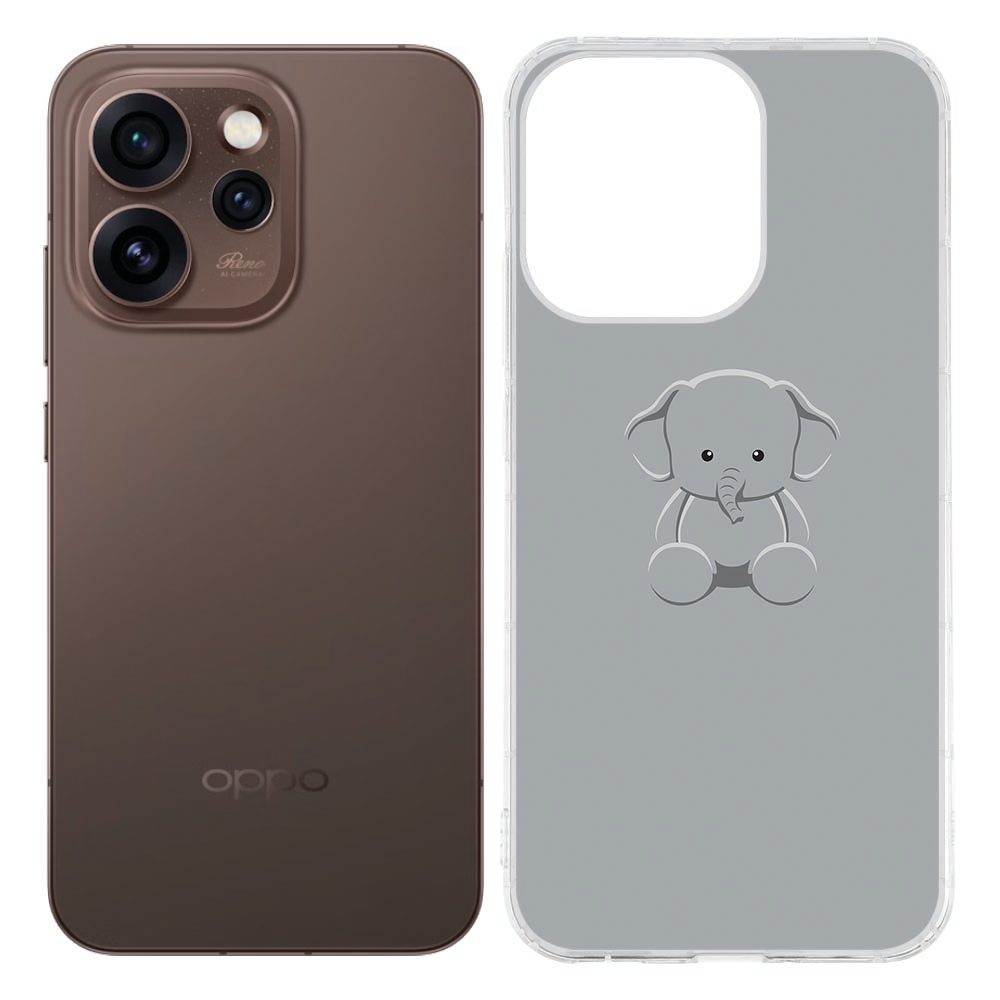 OPPO Reno15 Pro Softcase Siliconen hoesje Baby Olifant
