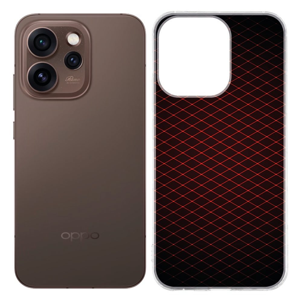 TPU Hoesje OPPO Reno15 Pro Geruit Rood