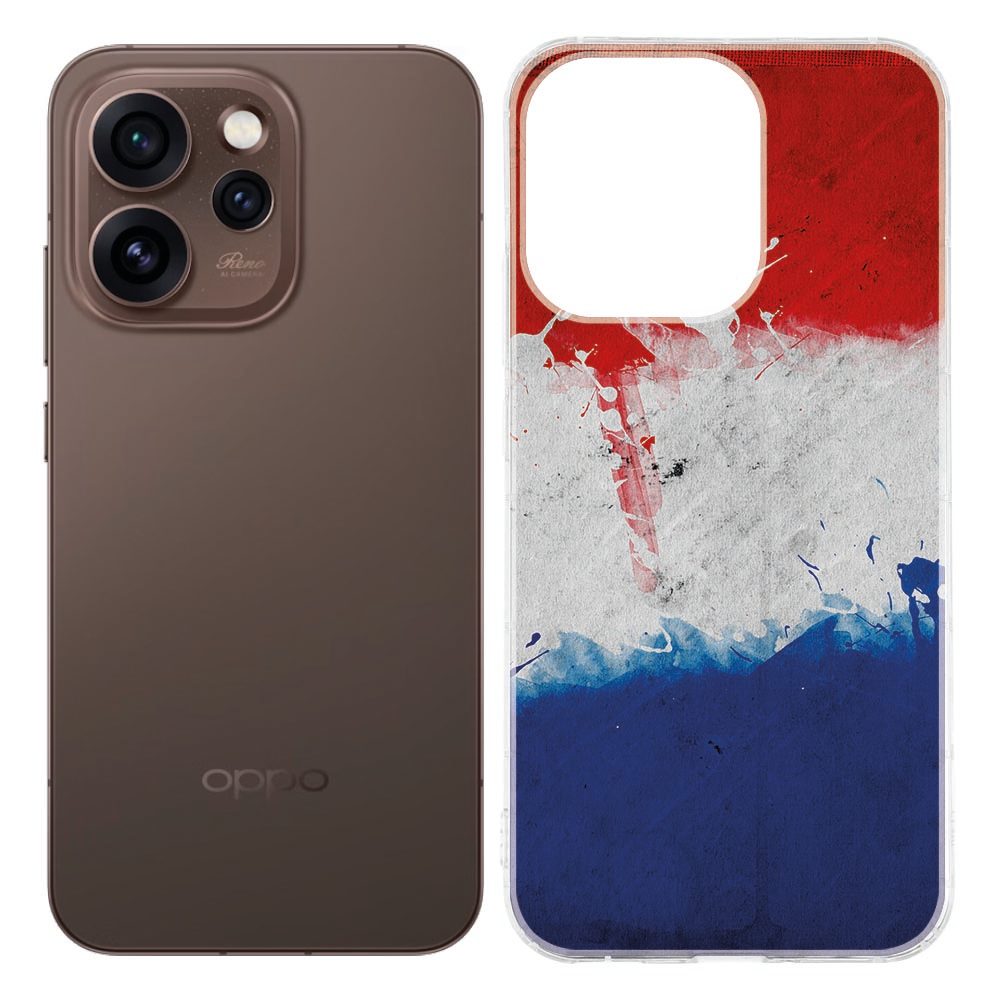 OPPO Reno15 Pro Softcase Back cover – Nederlandse vlag – schokabsorberende TPU