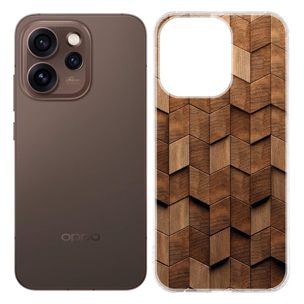 TPU Hoesje OPPO Reno15 Pro Wooden Cubes