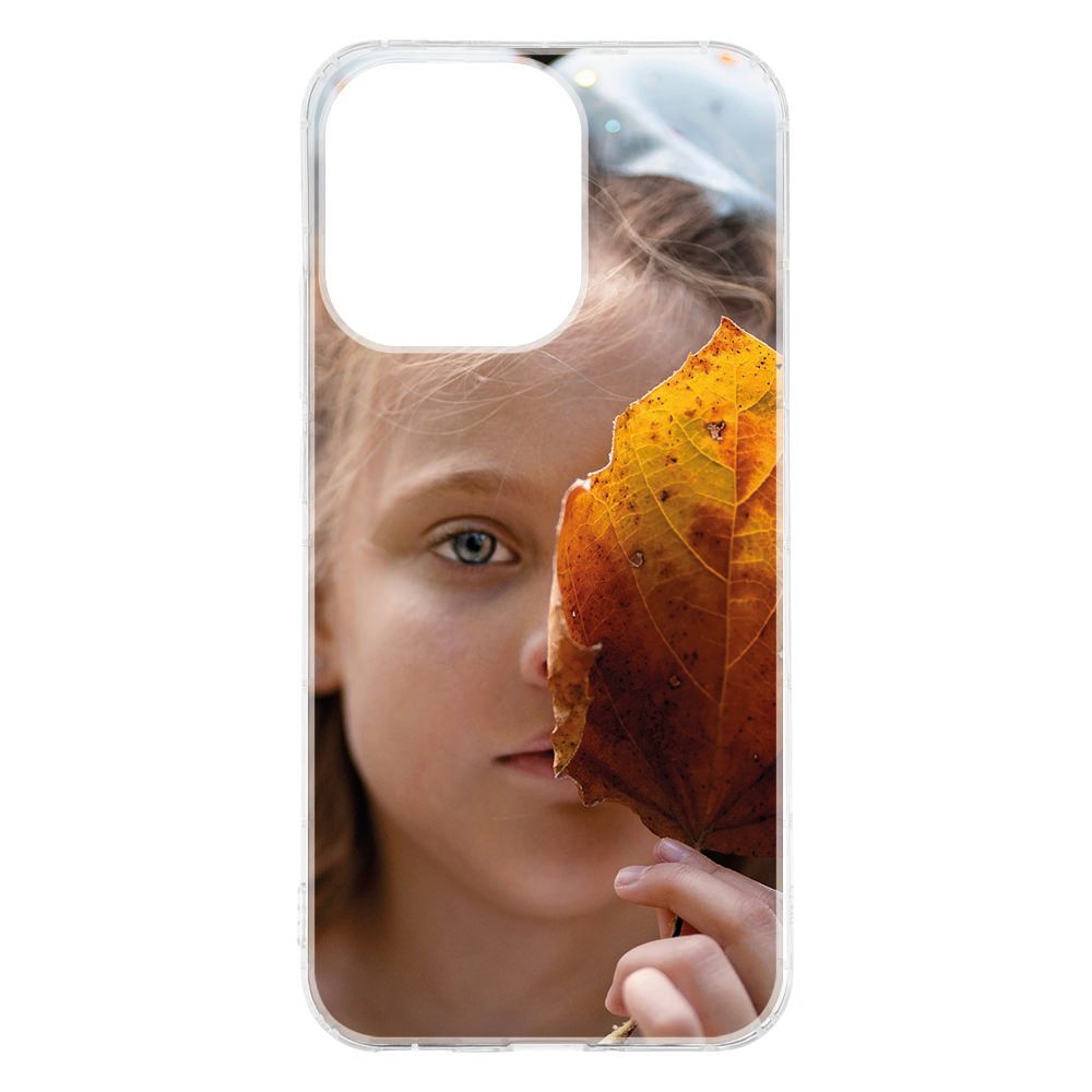 OPPO Reno15 Pro Hoesje Ontwerpen met Eigen Foto met afbeelding van een meisje en een bladeren.