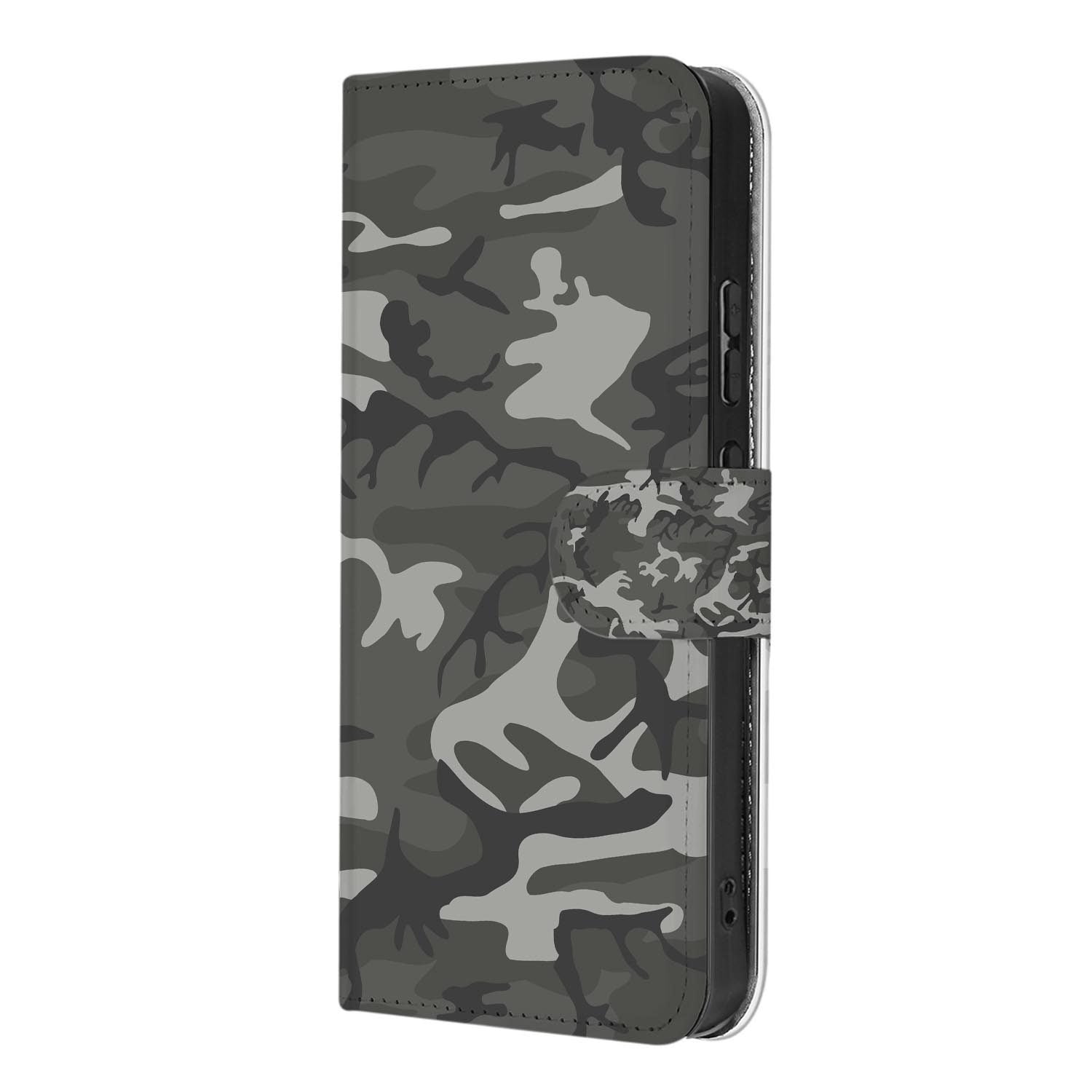 OPPO Reno15 boekhoesje Camouflage Licht – hoesje half opengeklapt