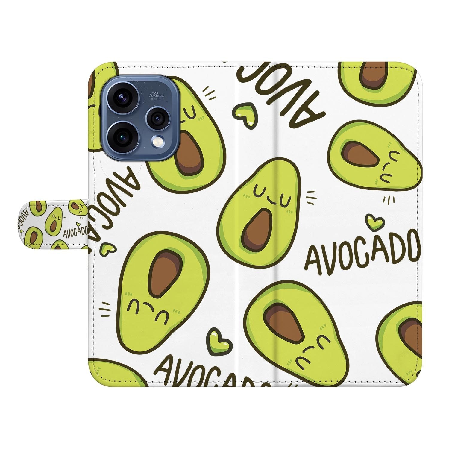 OPPO Reno15 wallet hoesje Avocado – gesloten vooraanzicht