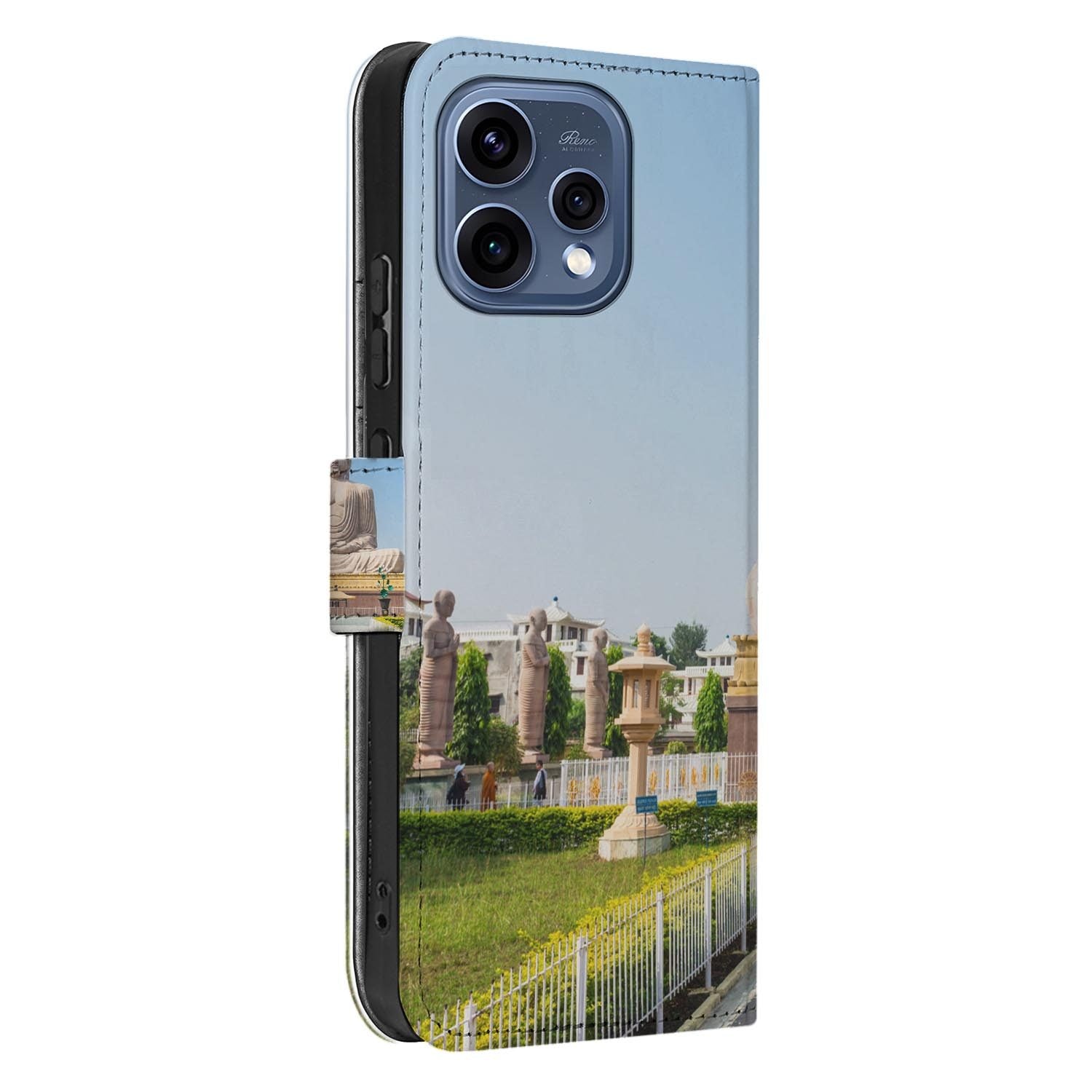 OPPO Reno15 portemonnee hoesje Boeddha – detail van de print