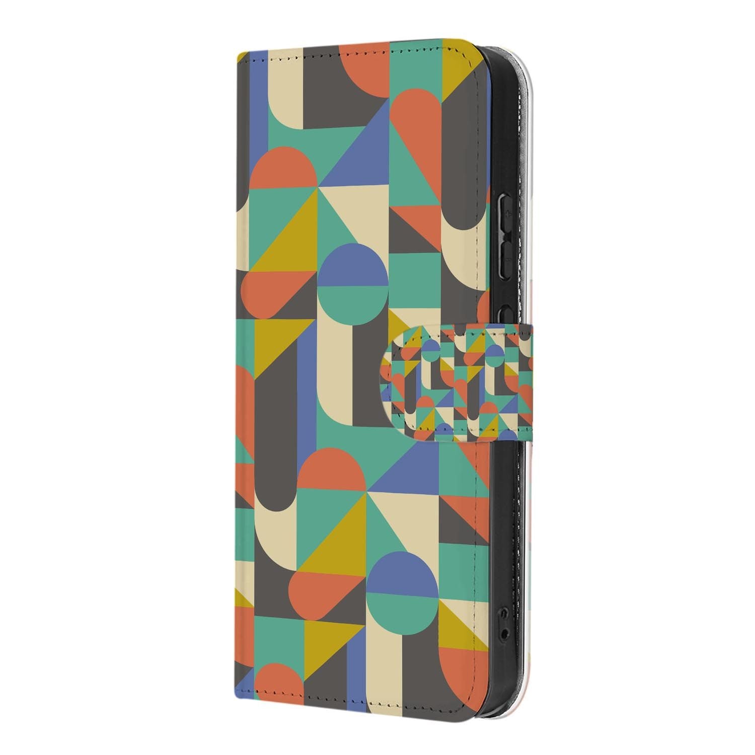 OPPO Reno15 bookcase hoesje Funky Retro – achterkant met camera-uitsparing
