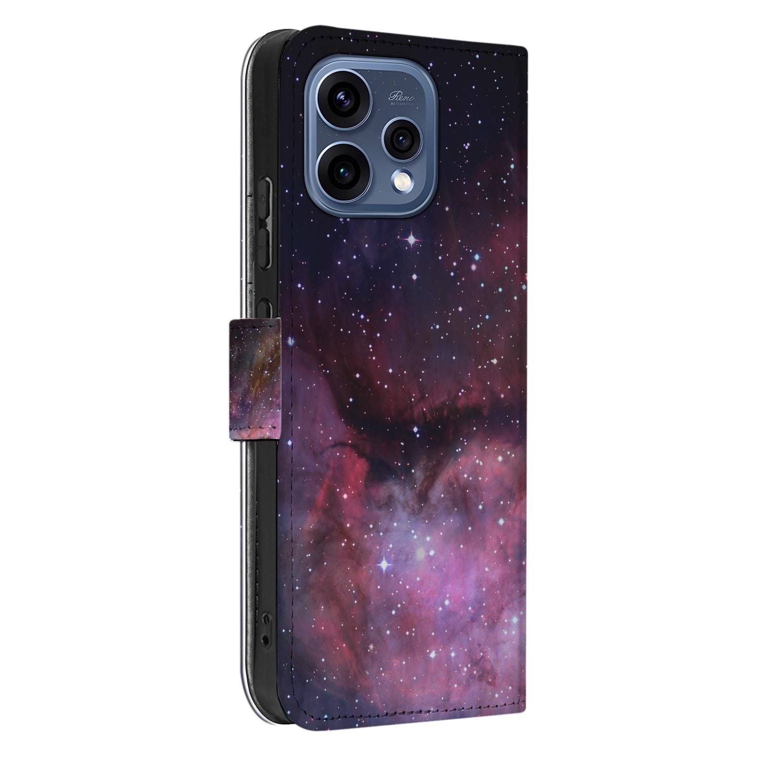 OPPO Reno15 book case hoesje Heelal – bovenaanzicht van de klep