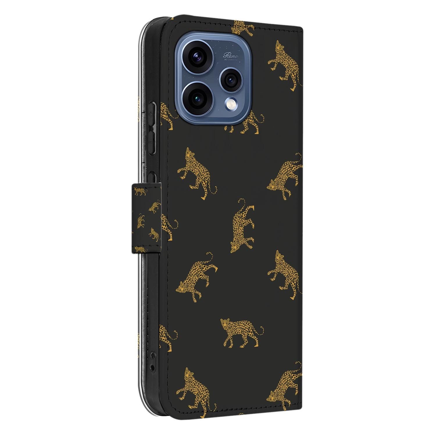 OPPO Reno15 portemonnee hoesje Luipaardprint Goud – hoesje in de hand