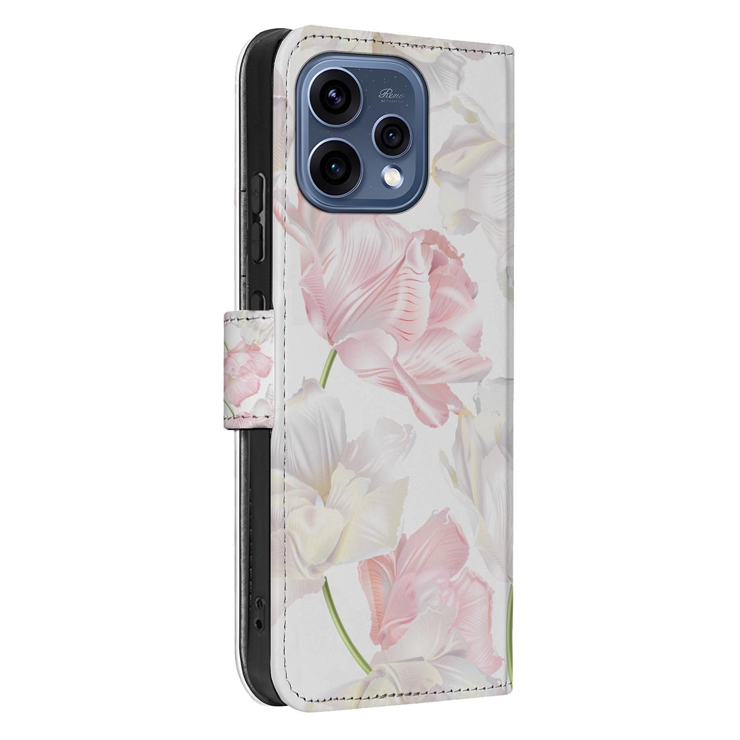 OPPO Reno15 boekhoesje Lovely Flowers – print over de volledige klep