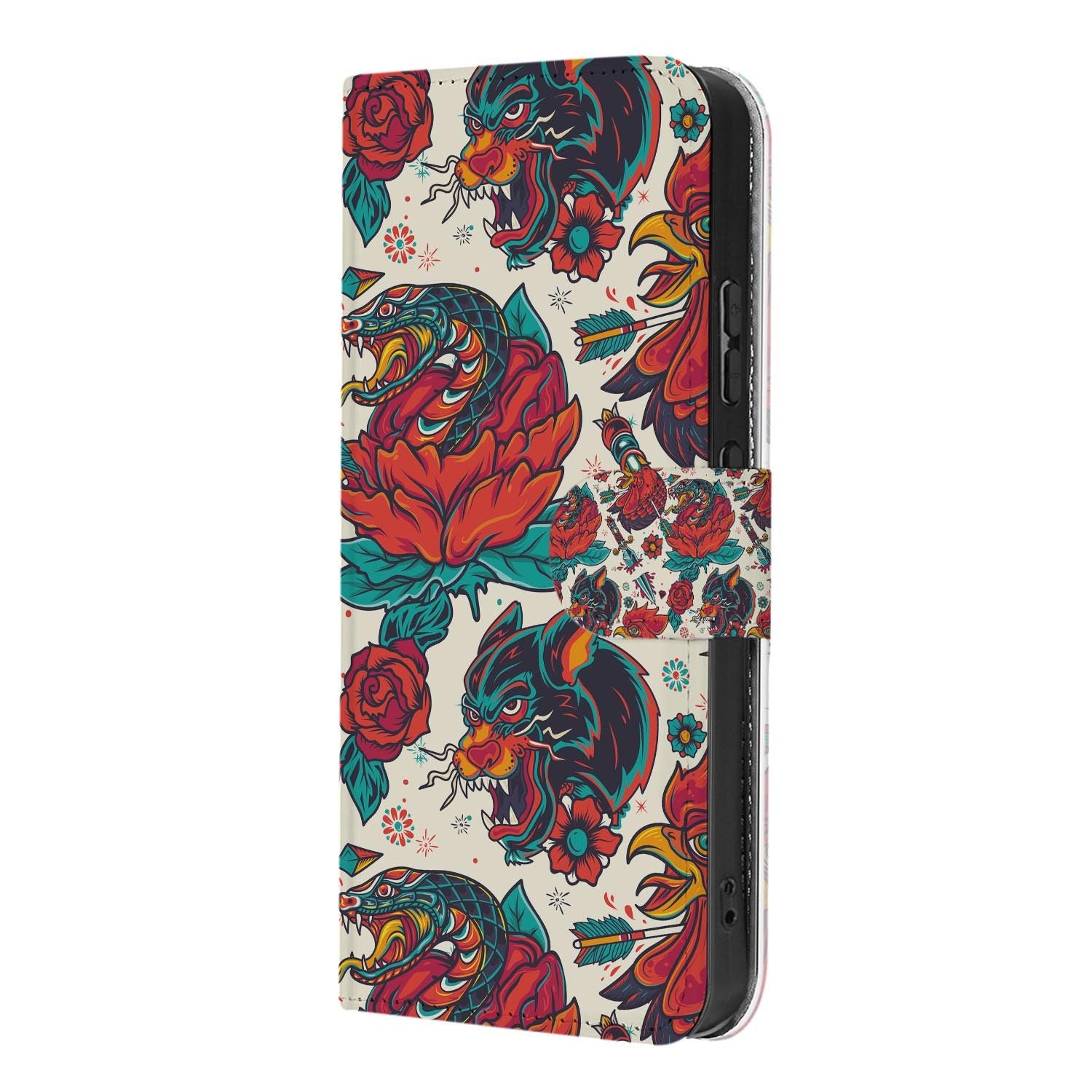 OPPO Reno15 wallet hoesje Old Skool – binnenzijde met TPU-houder