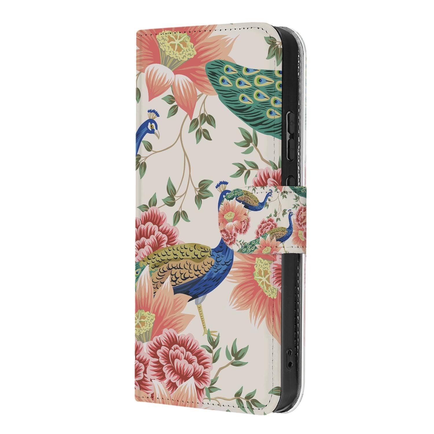 OPPO Reno15 bookcase hoesje Pink Peacock – achterkant met camera-uitsparing