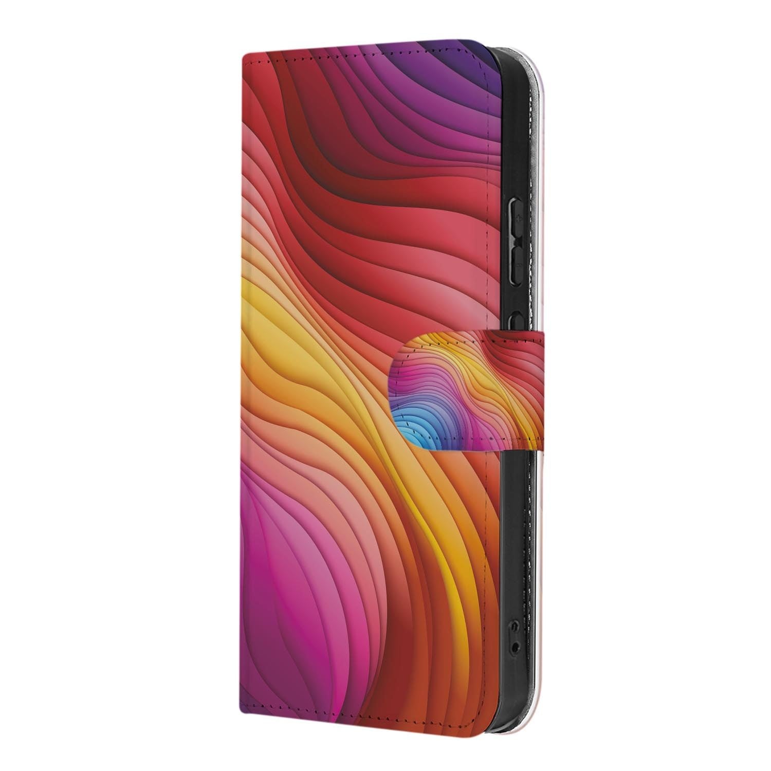 OPPO Reno15 portemonnee hoesje Regenboog – gesloten vooraanzicht