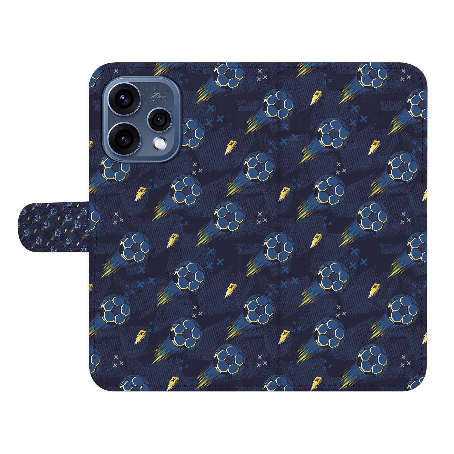 OPPO Reno15 bookcase hoesje Voetbal – randafwerking en stiksel