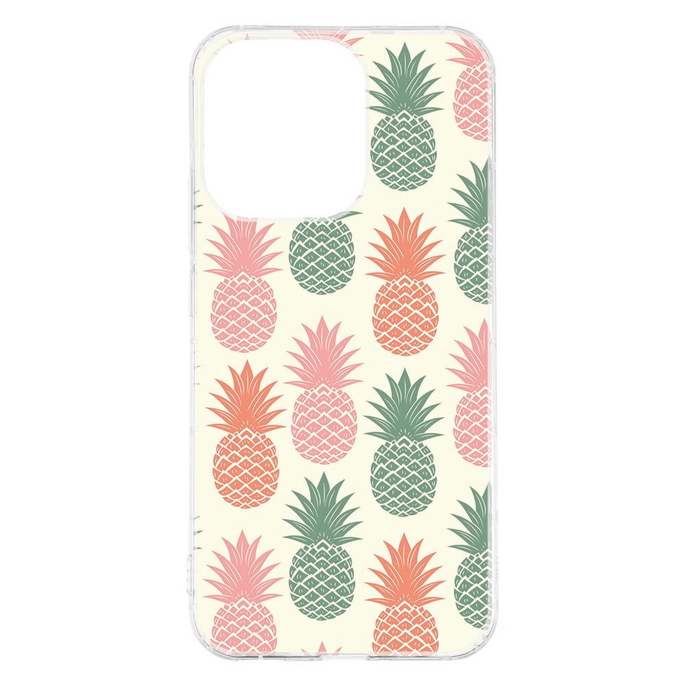 Ananas hoesje om de OPPO Reno15 heen, met transparante zijkant zichtbaar
