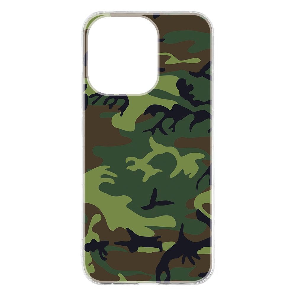 Army Dark camouflagehoesje om een OPPO Reno15, schuin zijaanzicht