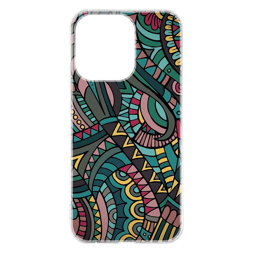 Aztec hoesje om de OPPO Reno15, zijaanzicht met transparante randen